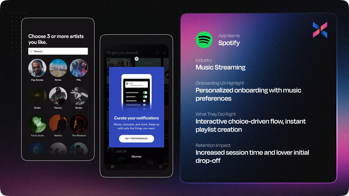 Spotify App Onboarding UX Example