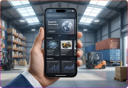 B2B marketplace platform connecting businesses, suppliers, and buyers through streamlined procurement and bulk ordering processes